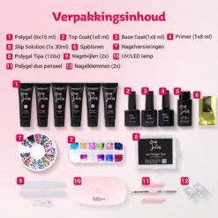 Miss Jules® Luxe Complete Polygel Kit - Polygel Nagels Starterspakket - 6 Kleuren - Perfecte Combinatie Gellak & Acryl - Incl. UV LED Lamp & Instructievideo (NL) -Beroemde Cosmetica Winkel 1200x1200 277