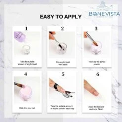 Bone Vista® Acryl Nagels Starterspakket - Wit, Roze & Transparant - Professionele Kunstnagels -Beroemde Cosmetica Winkel 1200x1200 348