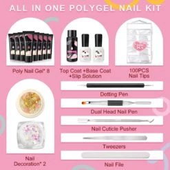 Merkloos Nagels Set - 8 Kleuren - Nagels Starter Set - Met Toplaag, Basislaag, Slipoplossing, Nagelverlengingsgel, Gel Builder - Voor DIY Voor Beginners - Beste Cadeau -Beroemde Cosmetica Winkel 1200x1200 395