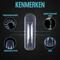Dual System Forms - Voor Polygel & Acrylgel Nagels - Kunstnagels - Nepnagels - 120 Stuks -Beroemde Cosmetica Winkel 1200x1200 418