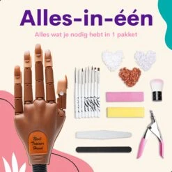 Merkloos Oefenhand Voor Nagels - Nailtrainer - Nagel Oefenhand - Compleet Acryl Nagels Starterpakket -Beroemde Cosmetica Winkel 1200x1200 431