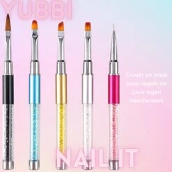 YUBBI™ 16 Delige Nail Art Penselen Set - Nagellak Acryl Penselen - Fineliner Penseel - Dotting Tools - Siliconen Nail Art Penselen -Beroemde Cosmetica Winkel 1200x1200 472