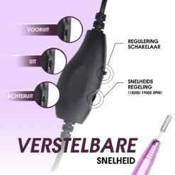 Merkloos La Liva Elektrische Nagelvijl - Nagelfrees - Inclusief Extra Schuurrolletjes Keramisch Bitje En Nagelborstel - Manicure Set - Gellak -Beroemde Cosmetica Winkel 1200x1200 491