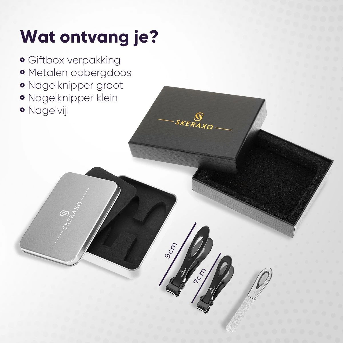 Skeraxo Nagelknipper Tegen Kalknagels – Nagelset Met Nagelvijl – Nageltang - Teennagelknipper 12 Skeraxo Nagelknipper Tegen Kalknagels – Nagelset Met Nagelvijl – Nageltang - Teennagelknipper - Afbeelding 10