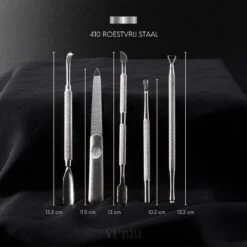 YUBBI™ Professionele Nagelverzorging Set - 5 Delig - Nagelriem Duwer - Bokkenpootje - Gellak Verwijderaar - Nagelvijl - Gel Acryl Nagel Prep - RVS - Inclusief Opbergetui -Beroemde Cosmetica Winkel 1200x1200 56