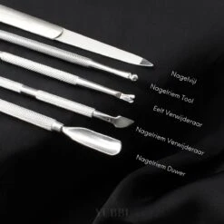 YUBBI™ Professionele Nagelverzorging Set - 5 Delig - Nagelriem Duwer - Bokkenpootje - Gellak Verwijderaar - Nagelvijl - Gel Acryl Nagel Prep - RVS - Inclusief Opbergetui -Beroemde Cosmetica Winkel 1200x1200 58