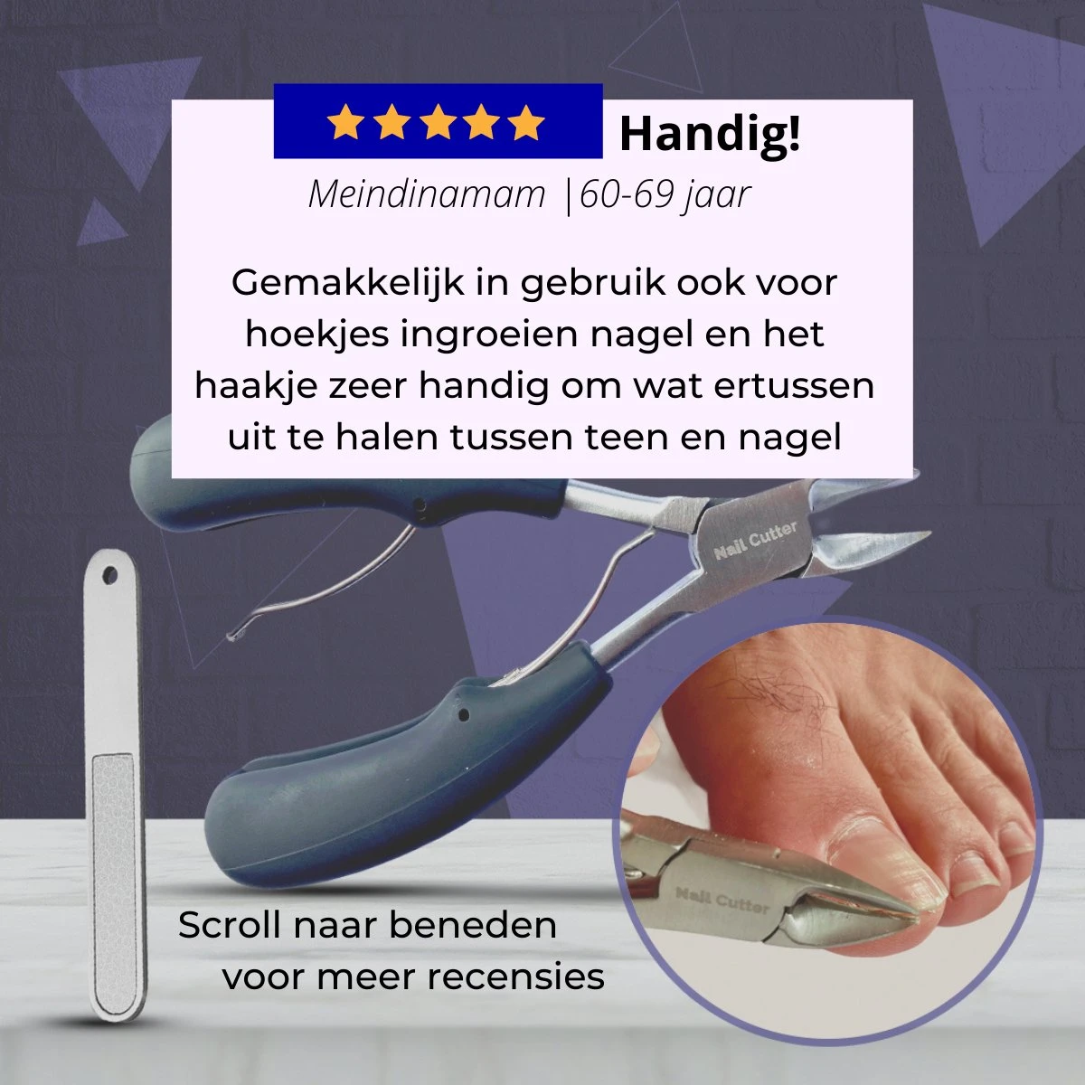 Nagelschaar Inclusief Nagelvijl - Nageltang Voor Harde Teennagels - Nagelknipper Tegen Kalknagels - Harde Nagels - Pedicureset - Manicureset Teennagelknipper - Teennagelschaar 7 Nagelschaar Inclusief Nagelvijl - Nageltang Voor Harde Teennagels - Nagelknipper Tegen Kalknagels - Harde Nagels - Pedicureset - Manicureset Teennagelknipper - Teennagelschaar - Afbeelding 5
