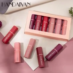 Handaiyan Lipstick Matte - Set Van 6 Kleuren - Lippenstift - Langhoudend - Make Up -Beroemde Cosmetica Winkel 1200x1200 860
