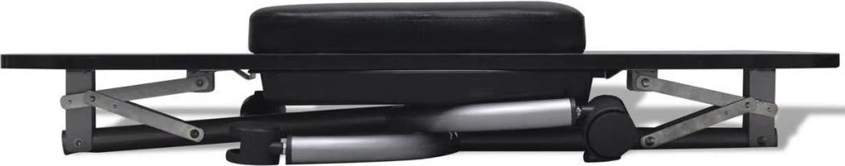 VidaXL Manicuretafel Inklapbaar Met Wieltjes Zwart 6 VidaXL Manicuretafel Inklapbaar Met Wieltjes Zwart - Afbeelding 4