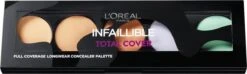 L'Oréal Paris Infallible Total Cover Concealer Palette - 105 Red Fiction -Beroemde Cosmetica Winkel 1200x358 1