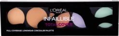 L'Oréal Paris Infallible Total Cover Concealer Palette - 105 Red Fiction -Beroemde Cosmetica Winkel 1200x365