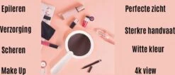 Merkloos Make Up Spiegel Met Led Verlichting - Verzorging Spiegel - Luxe Handspiegel - Zakspiegel - Sterke Handvat -Wit 12 Merkloos Make Up Spiegel Met Led Verlichting - Verzorging Spiegel - Luxe Handspiegel - Zakspiegel - Sterke Handvat -Wit -Beroemde Cosmetica Winkel 1200x520 1