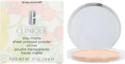 Clinique Stay Matte Sheer Pressed Powder - 02 Stay Neutral - Gezichtspoeder -Beroemde Cosmetica Winkel 1200x622