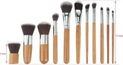 10-delig Bamboe Make-up Geschenkset- Make-up Kwasten - Make Up Brush- Poederkwast -Make Up Penselen Set -Foundation Kwast- Poeder Kwast- Concealer Brush- Lip Brush -Beroemde Cosmetica Winkel 1200x635