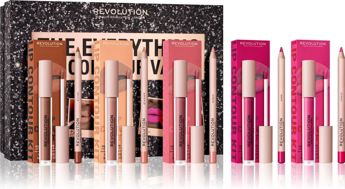 Makeup Revolution The Everything Lip Contour - Lipcontour Set - Cadeau Make-up Lip Contour Kits 3 Makeup Revolution The Everything Lip Contour - Lipcontour Set - Cadeau Make-up Lip Contour Kits