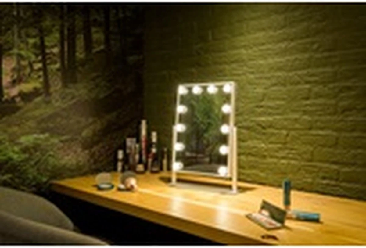 United Entertainment - Hollywood Spiegel Met 12 LEDs - 36x47,5 Cm - Wit 4 United Entertainment - Hollywood Spiegel Met 12 LEDs - 36x47,5 Cm - Wit - Afbeelding 2