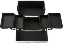 AREBOS Cosmetica Koffer - Beauty Case - Cosmetica Trolley - 15 L - Zilber -Beroemde Cosmetica Winkel 1200x826