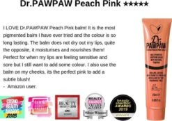 Dr. PAWPAW - Tinted Peach Pink Balm -Beroemde Cosmetica Winkel 1200x844