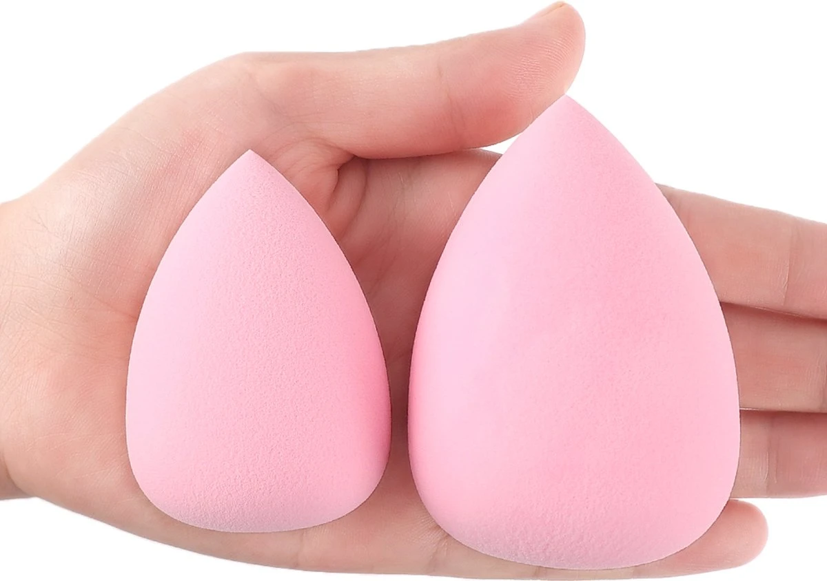 PD® - Make-up Spons - 2 Stuks - Lichtroze - Beauty Blender - Blender Spons Voor Make-up - Foundation Blender - Make-up Ei 4 PD® - Make-up Spons - 2 Stuks - Lichtroze - Beauty Blender - Blender Spons Voor Make-up - Foundation Blender - Make-up Ei - Afbeelding 2