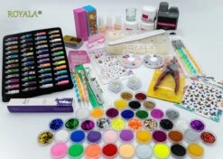 Royala - Acrylnagels Starters Pakket Large|L| 125 Delig | 94 Colors | Acryl Nagels Set | Acryl Starter Kit | Nail Art Pakket | 500 Franse Nageltips | Manicure Set Voor Nail Art Kit | Nagel Decoratie | Acryl Poeder | Acryl Vloeistof | Monomeer -Beroemde Cosmetica Winkel 1200x857