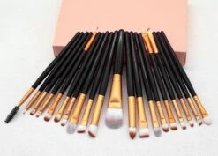 Evvie 20-delige Make-up Kwasten Set - Goud Zwart -Beroemde Cosmetica Winkel 1200x859 1