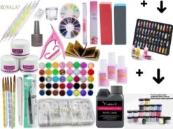 Royala - Acrylnagels Starters Pakket Large|L| 125 Delig | 94 Colors | Acryl Nagels Set | Acryl Starter Kit | Nail Art Pakket | 500 Franse Nageltips | Manicure Set Voor Nail Art Kit | Nagel Decoratie | Acryl Poeder | Acryl Vloeistof | Monomeer -Beroemde Cosmetica Winkel 1200x897