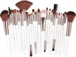 Evvie 24-delige Make-up Kwastenset - Wit/Rosé Goud - In Etui Marble -Beroemde Cosmetica Winkel 1200x897 5