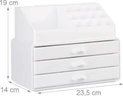 Relaxdays Make-up Organizer Klein - Stapelbaar - Sieradendoosje - Cosmetica - Opbergbox - Wit 29 Relaxdays Make-up Organizer Klein - Stapelbaar - Sieradendoosje - Cosmetica - Opbergbox - Wit -Beroemde Cosmetica Winkel 1200x939 5