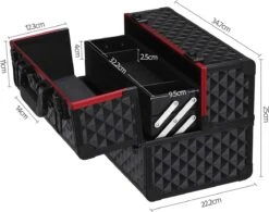 Make-upkoffer, Kapperskoffer, Cosmeticakoffer, Lege Nagelkoffer, Multikoffer, Afsluitbaar Voor Nageldesign/massageolie/fotoapparatuur, 34,7 X 22,2 X 25 Cm , Volledig Zwart HM-YAHEE-411233 17 Make-upkoffer, Kapperskoffer, Cosmeticakoffer, Lege Nagelkoffer, Multikoffer, Afsluitbaar Voor Nageldesign/massageolie/fotoapparatuur, 34,7 X 22,2 X 25 Cm , Volledig Zwart HM-YAHEE-411233 -Beroemde Cosmetica Winkel 1200x946