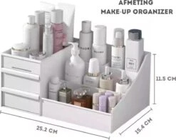 Make-up Organizer - Cosmetica Opbergdoos - Sieraden Bakje - Dames - Wit - Opmaken -Beroemde Cosmetica Winkel 1200x953 2