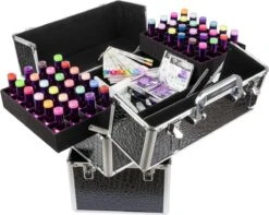 Cosmetica Of Nagel Koffer XL Zwart Glad -Beroemde Cosmetica Winkel 1200x955 5