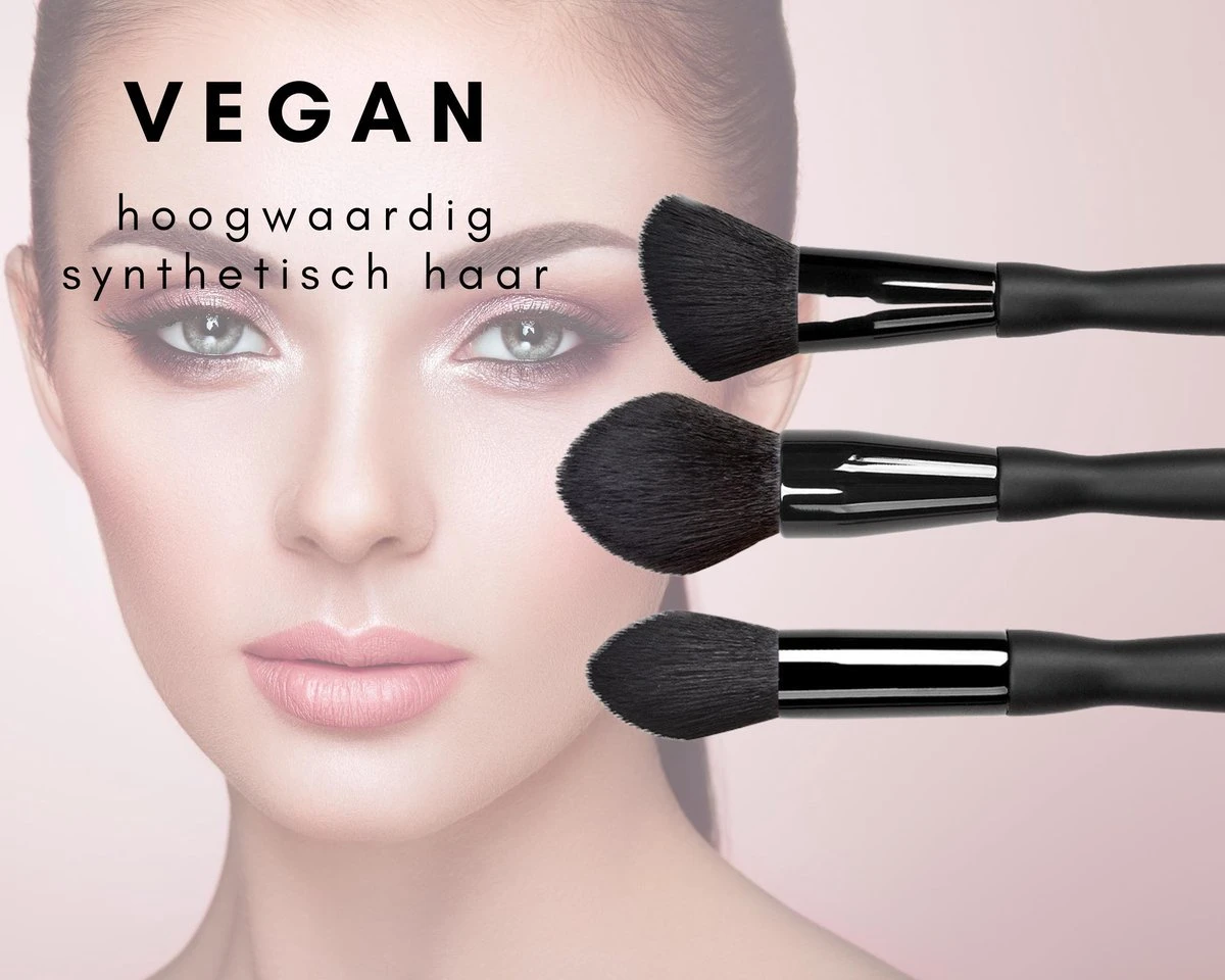 Professioneel Make Up Kwasten Set - Make Up Penselen Set - Vegan - 9 Makeup Kwasten 7 Professioneel Make Up Kwasten Set - Make Up Penselen Set - Vegan - 9 Makeup Kwasten - Afbeelding 5