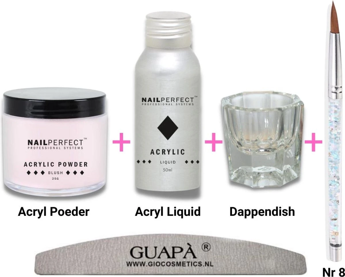 GUAPÀ® Acryl Starterspakket Pink Blush | Acryl Poeder | Acrylic Liquid | Acryl Penselen | Dappendish | Acryl Nagels | Professionele Kwaliteit 3 GUAPÀ® Acryl Starterspakket Pink Blush | Acryl Poeder | Acrylic Liquid | Acryl Penselen | Dappendish | Acryl Nagels | Professionele Kwaliteit
