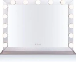 Hollywood Spiegel Met Led Verlichting | Zilver | VIVO Make Up Spiegel | 70*54cm | Spiegel Voor Kaptafel -Beroemde Cosmetica Winkel 1200x982 1
