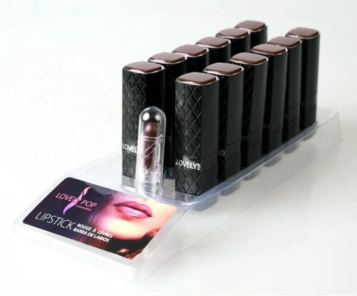 Lovely Pop Cosmetics - Lipstick - Nairobi - Intens Bruin - Nummer 40021 4 Lovely Pop Cosmetics - Lipstick - Nairobi - Intens Bruin - Nummer 40021 - Afbeelding 2