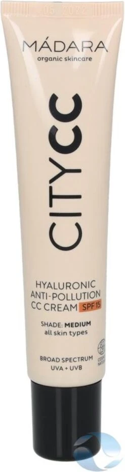 MÁDARA Anti-Pollution CC Cream SPF15 Medium Beige 40ml - Hyaluronzuur -UVA/UVB 21 MÁDARA Anti-Pollution CC Cream SPF15 Medium Beige 40ml - Hyaluronzuur -UVA/UVB -Beroemde Cosmetica Winkel 320x1200 3