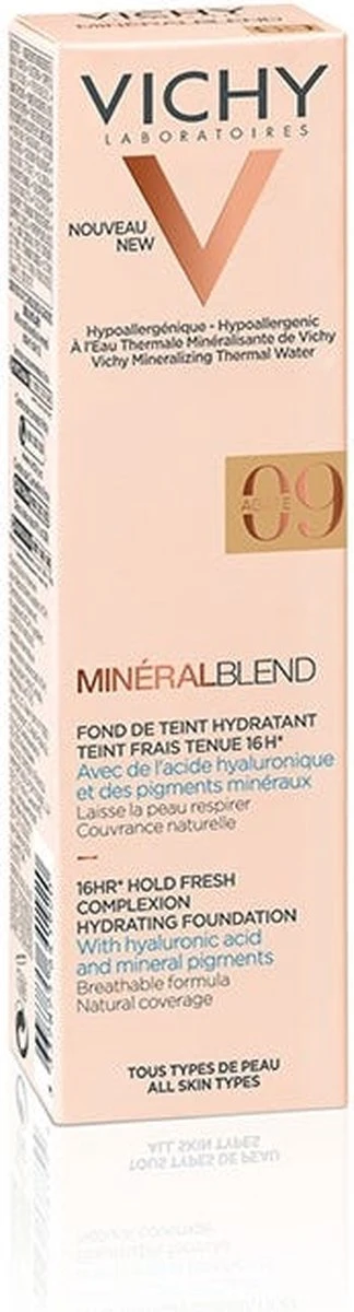 Vichy Minéralblend Foundation - 09 Agata - 30ML - Natuurlijke Dekking 4 Vichy Minéralblend Foundation - 09 Agata - 30ML - Natuurlijke Dekking - Afbeelding 2