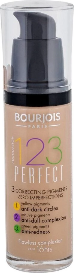 Bourjois 123 Perfect Foundation - 53 Beige Clair -Beroemde Cosmetica Winkel 327x1200 2