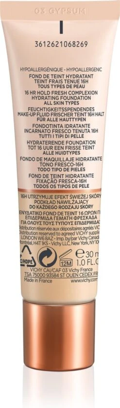 Vichy Minéralblend Foundation - 03 Gymsum - 30 Ml -Beroemde Cosmetica Winkel 355x1200 3