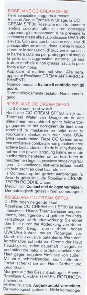 Uriage Roséliane Cc Crème Spf30 12 Uriage Roséliane Cc Crème Spf30 - Afbeelding 10