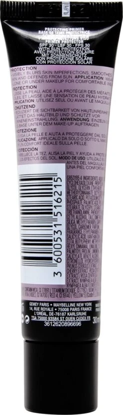 Maybelline Facestudio Primer - Protecting Primer SPF30 - 30ml -Beroemde Cosmetica Winkel 358x1200