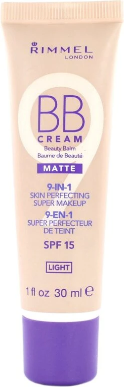Rimmel London BB Cream 9-in-1 Matte Skin Perfecting Super Makeup - Light - BB Cream -Beroemde Cosmetica Winkel 386x1200