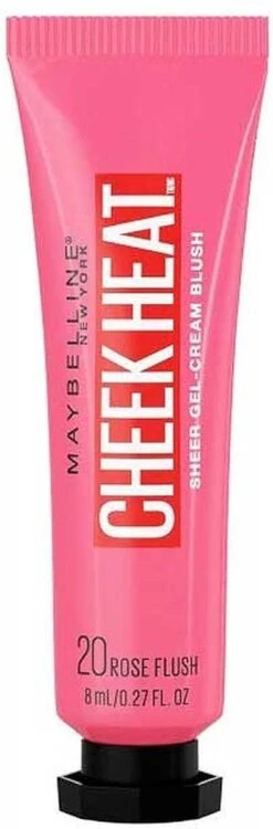 Maybelline Cheek Heat Cream Blush - 20 Rose Flash -Beroemde Cosmetica Winkel 395x1200