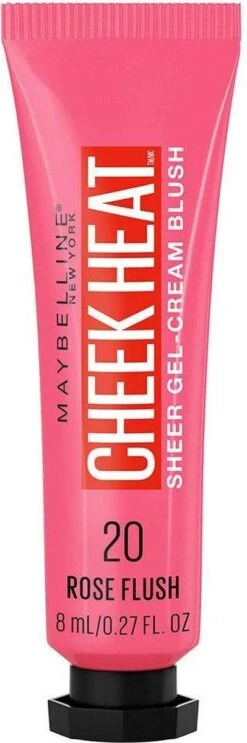 Maybelline Cheek Heat Cream Blush - 20 Rose Flash -Beroemde Cosmetica Winkel 399x1200