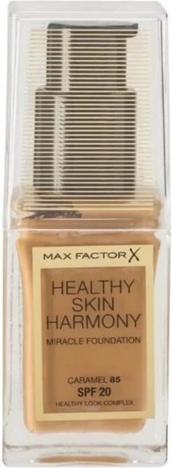 Max Factor Healthy Skin Harmony Foundation - 85 Caramel 30 Max Factor Healthy Skin Harmony Foundation - 85 Caramel -Beroemde Cosmetica Winkel 441x1200 2