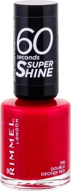 Rimmel London 60 Seconds Super Shine Nagellak - 310 Double Decker Red -Beroemde Cosmetica Winkel 446x1200
