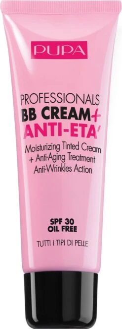 Pupa Milano Professionals BB Cream + Anti-Eta - 001 Nude -Beroemde Cosmetica Winkel 447x1200 2
