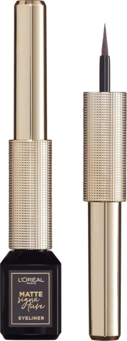 L'Oréal Paris Matte Signature Eyeliner Van Superliner – Matte Liquid Eyeliner – Waterproof - 06 Greige Signature – Grijs -Beroemde Cosmetica Winkel 447x1200 5