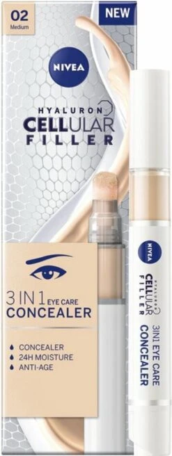 NIVEA Cellular Filler 3 In 1 Oogconcealermake-up 4 Ml -Beroemde Cosmetica Winkel 452x1200 6