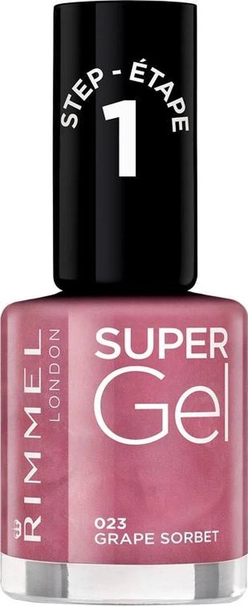 Rimmel London Super Gel Nagellak - 023 Grape Sorbet 3 Rimmel London Super Gel Nagellak - 023 Grape Sorbet